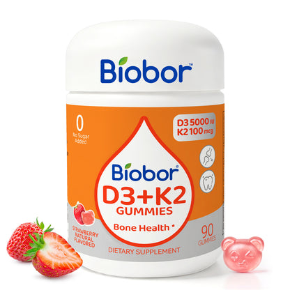 Biobor Natural Vitamin D3+K2 Gummies
