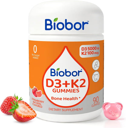 Biobor Natural Vitamin D3 K2 Gummies