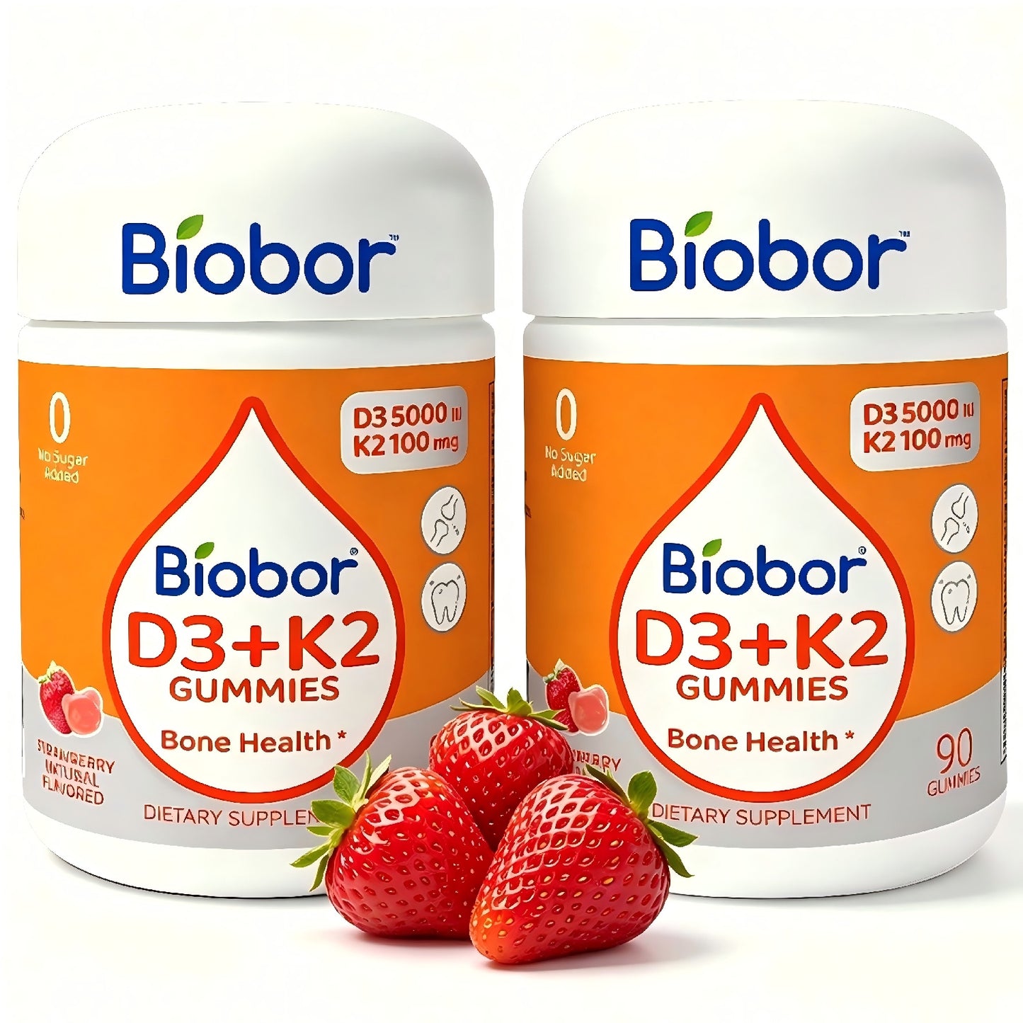 Biobor Natural Vitamin D3 K2 Gummies