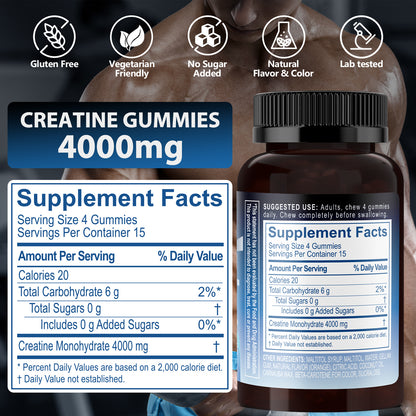 Creatine Monohydrate Gummies (No Sugar Added)
