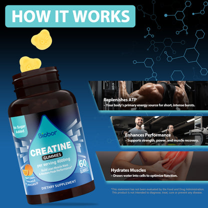 Creatine Monohydrate Gummies (No Sugar Added)