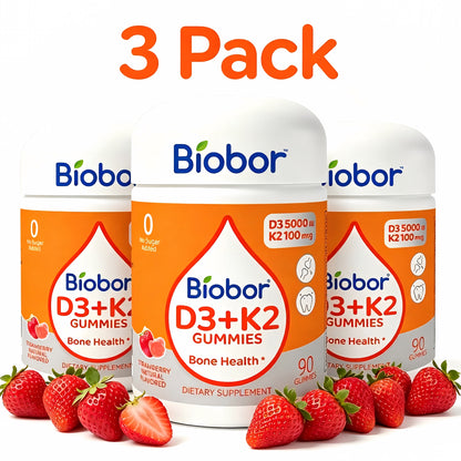 Biobor Natural Vitamin D3 K2 Gummies