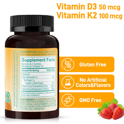 Vitamin D3+K2 Gummies