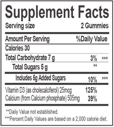 Biobor Calcium + Vitamin D3 Gummies